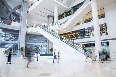 Shopping Mall With People