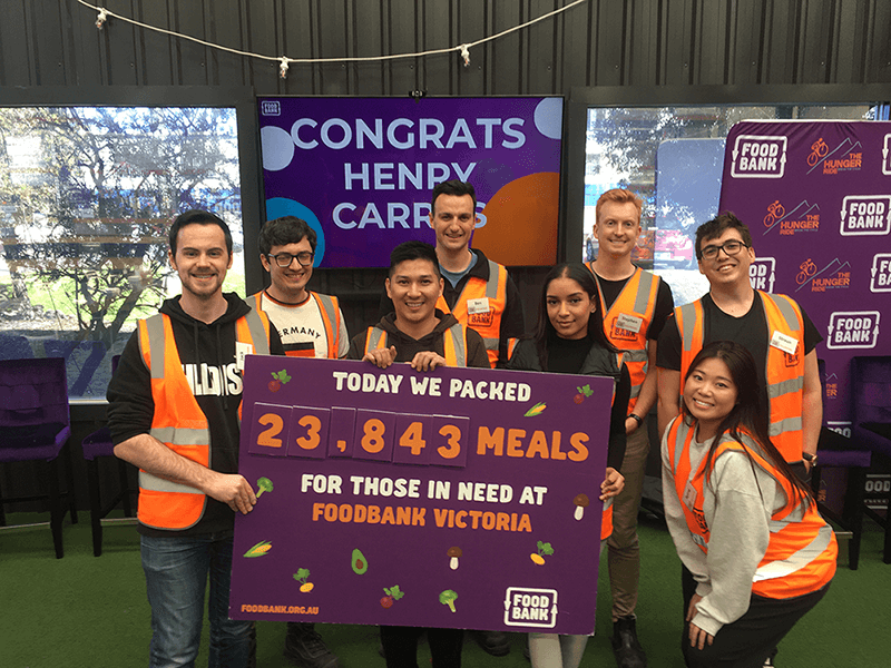 Henry Carus + Associates Volunteers at Foodbank Australia