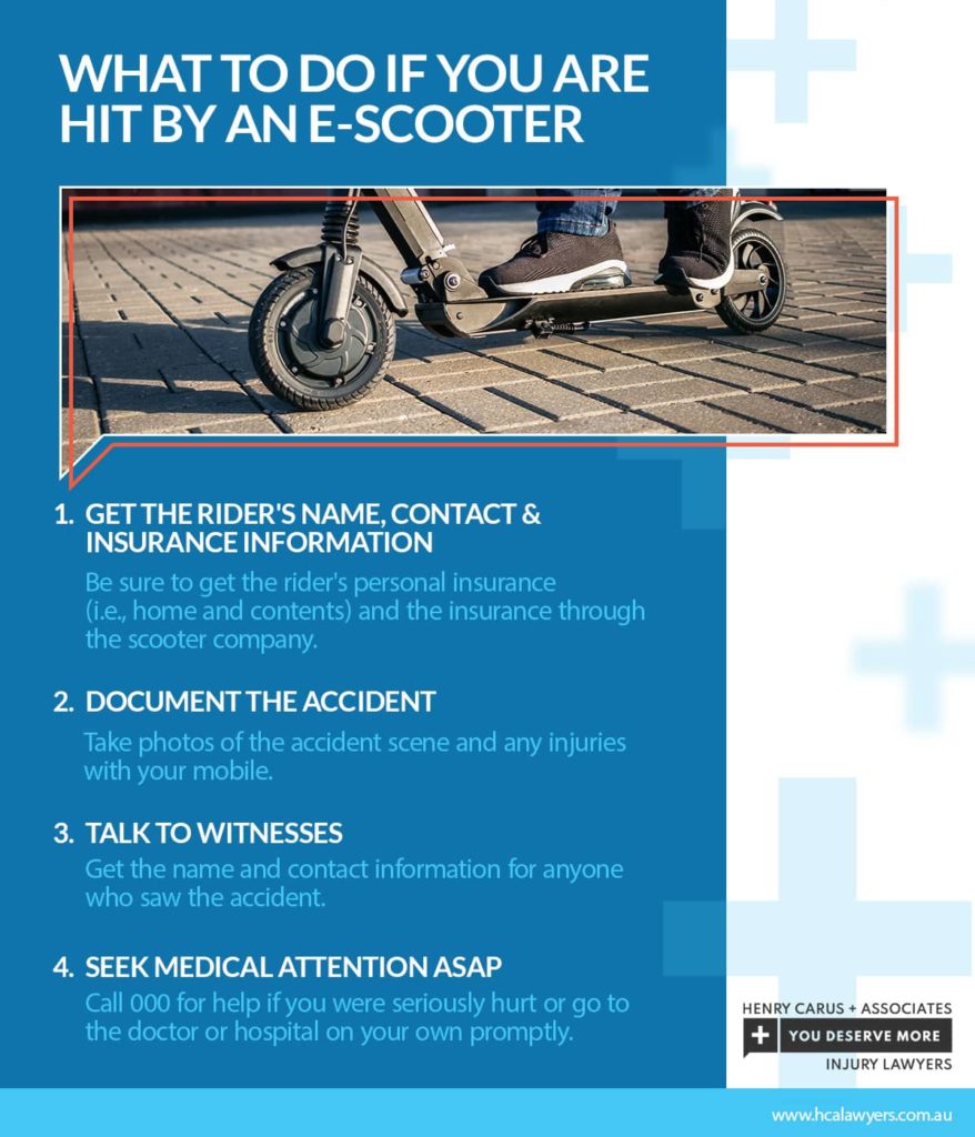 what to do if you are hit by an e-scooter