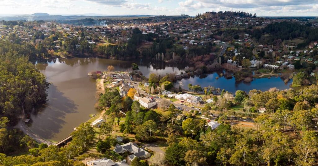 Aerial view of Daylesford, VIC | Henry Carus + Associates