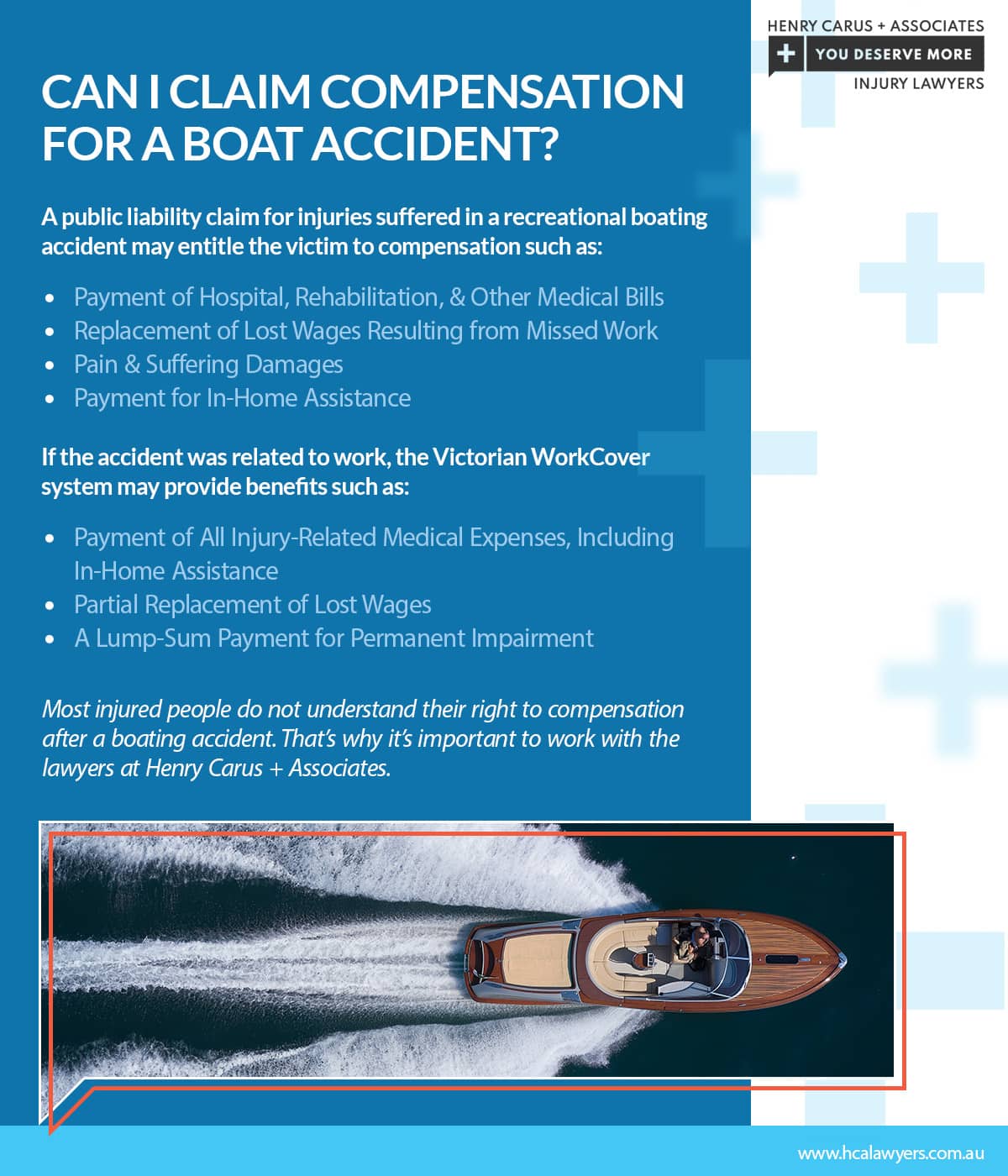 Can I claim compensation for a boat accident? | Henry Carus + Associates